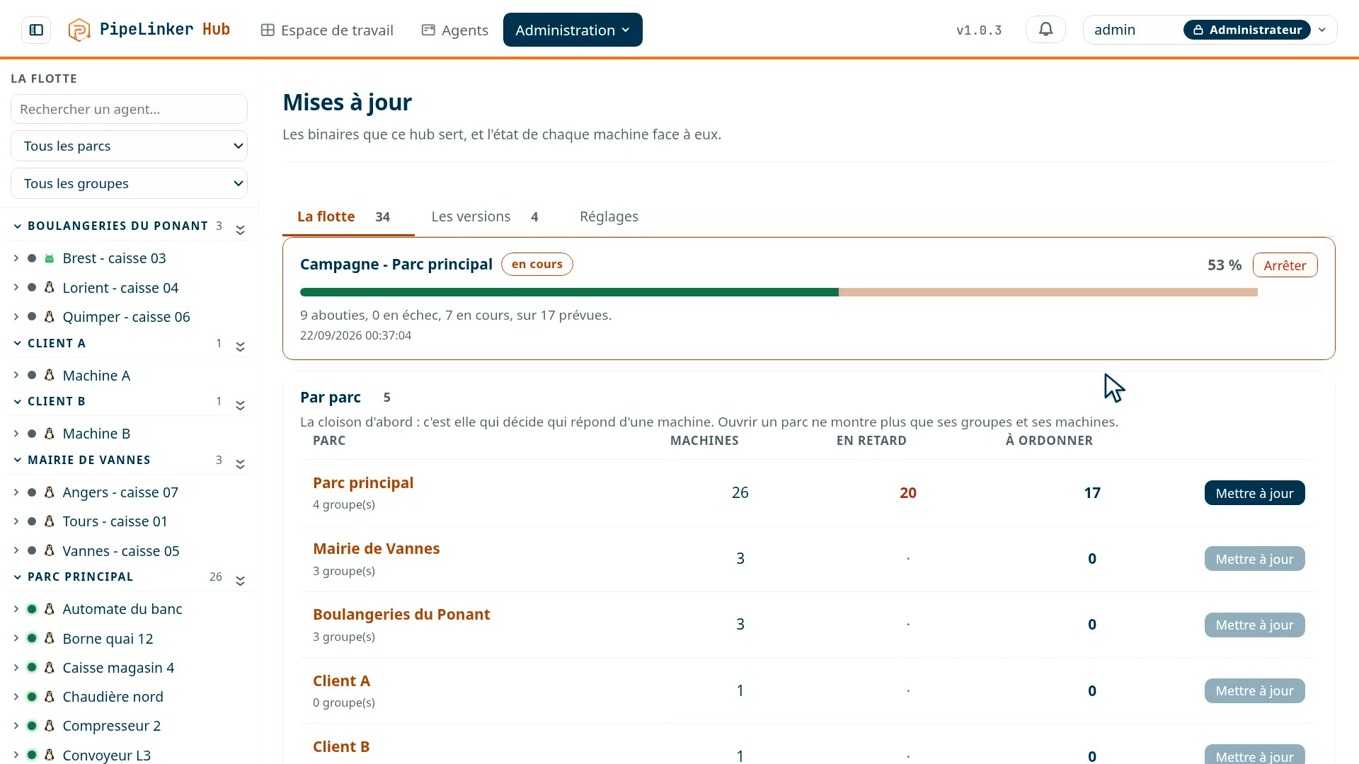 Une mise à jour progressive